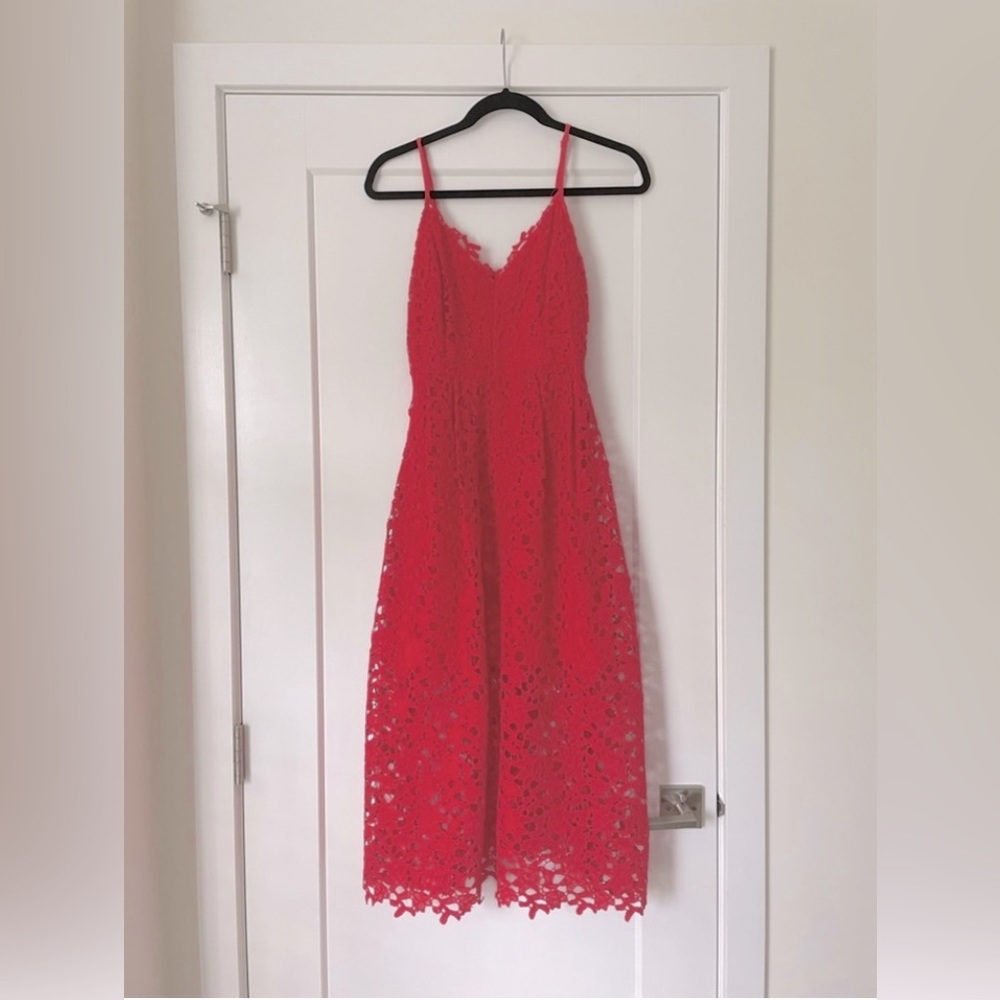 ASTR The Label Lace A Line Midi Dress
